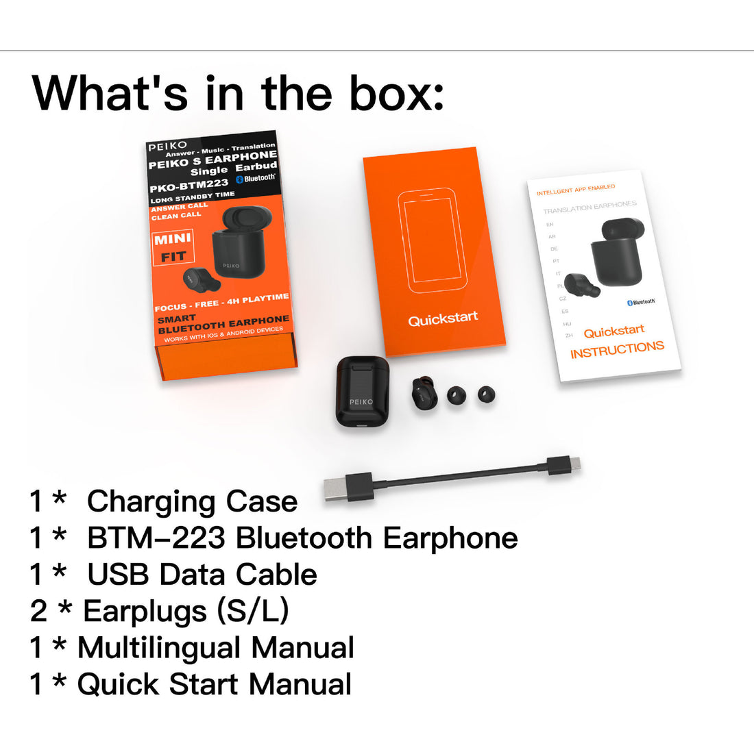 Smart Bluetooth Headset Language