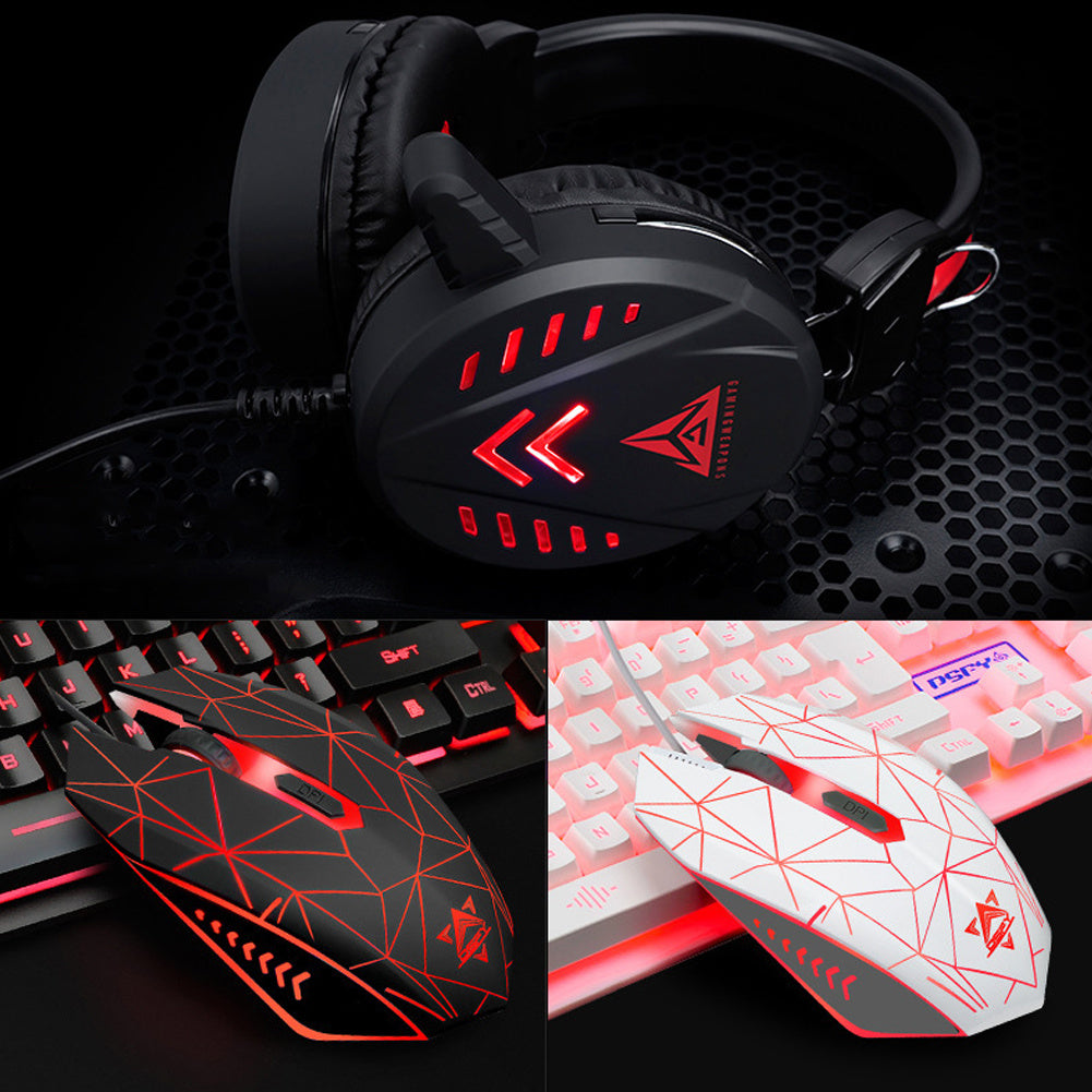 usb desktop wired luminous keyboard set