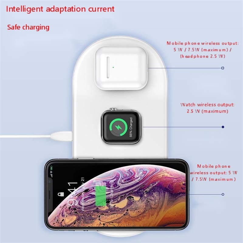 Smart three-in-one wireless charger