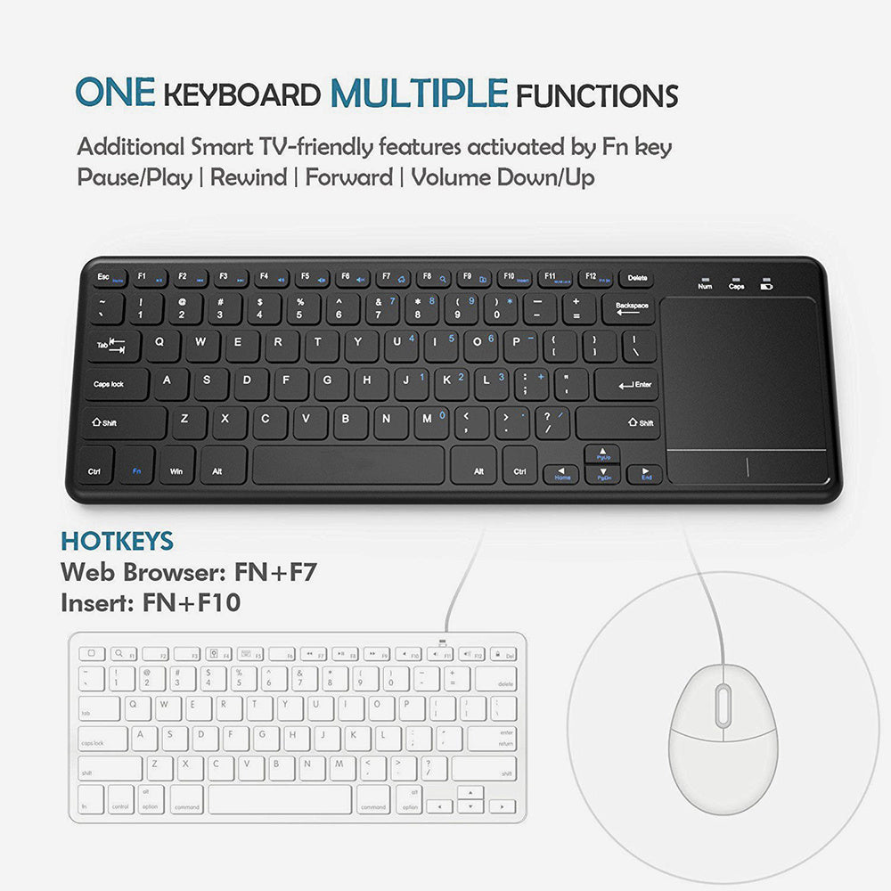 Portable lightweight wireless keyboard